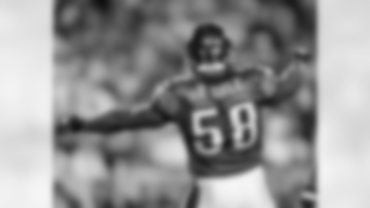 DE Trent Cole with a sack celebration