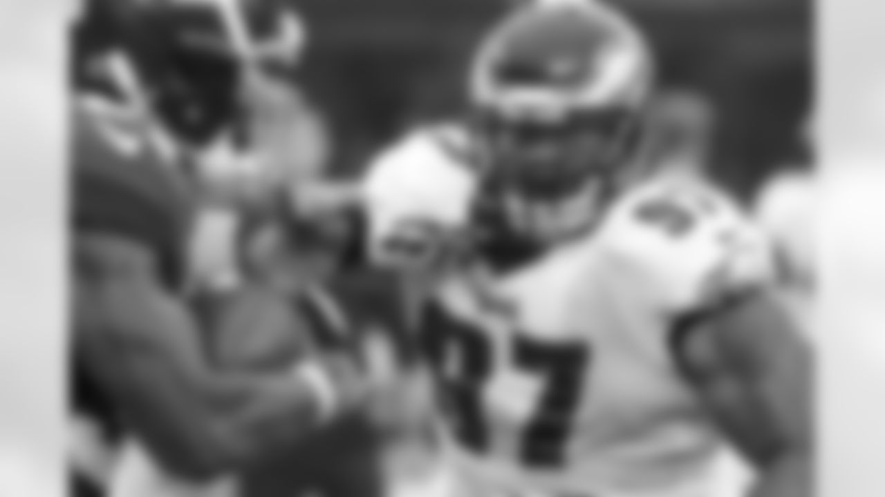 Eagles' DT Isaac Sopoaga battles at the line of scrimmage.