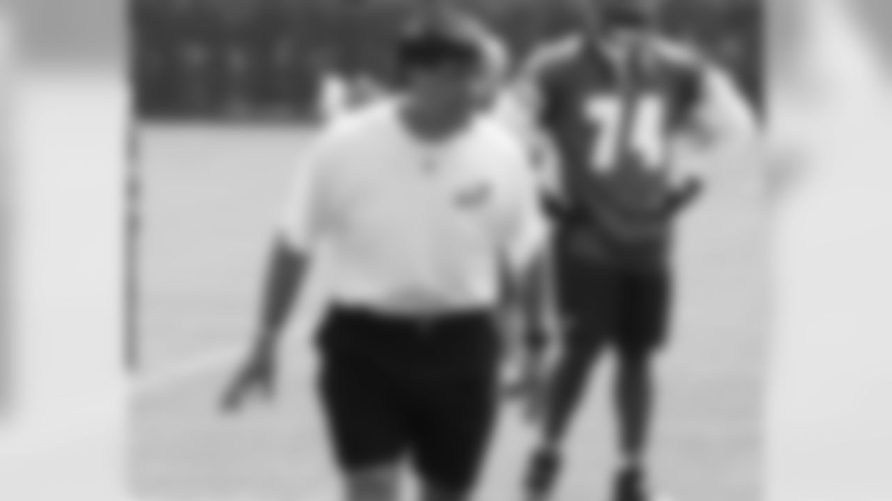 Offensive line coach Juan Castillo