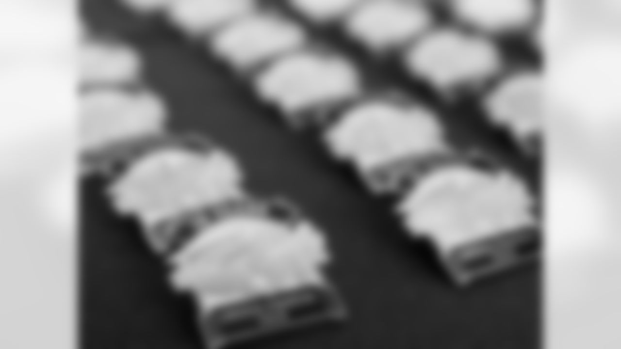 Pins commemorating 10 years at Lincoln Financial Field.
