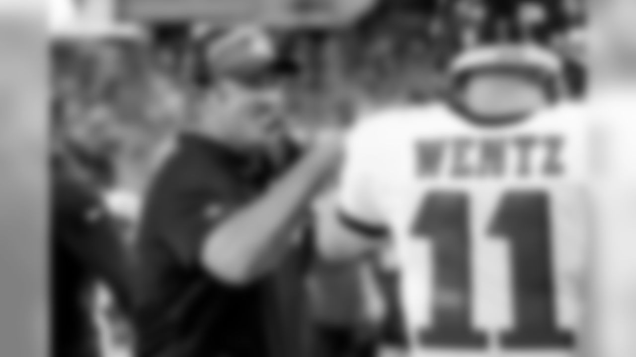 HC Doug Pederson with QB Carson Wentz