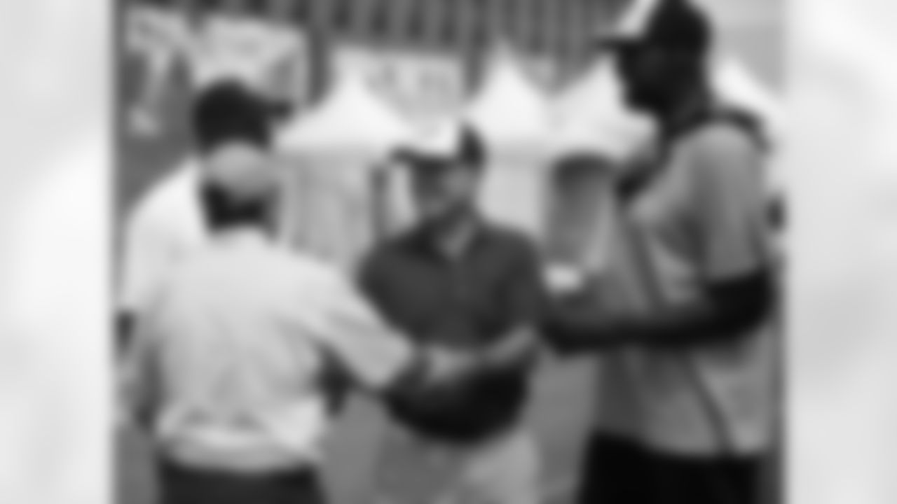 Former Eagles coach Dick Vermeil with Merrill Reese, Mike Quick and Harold Carmichael