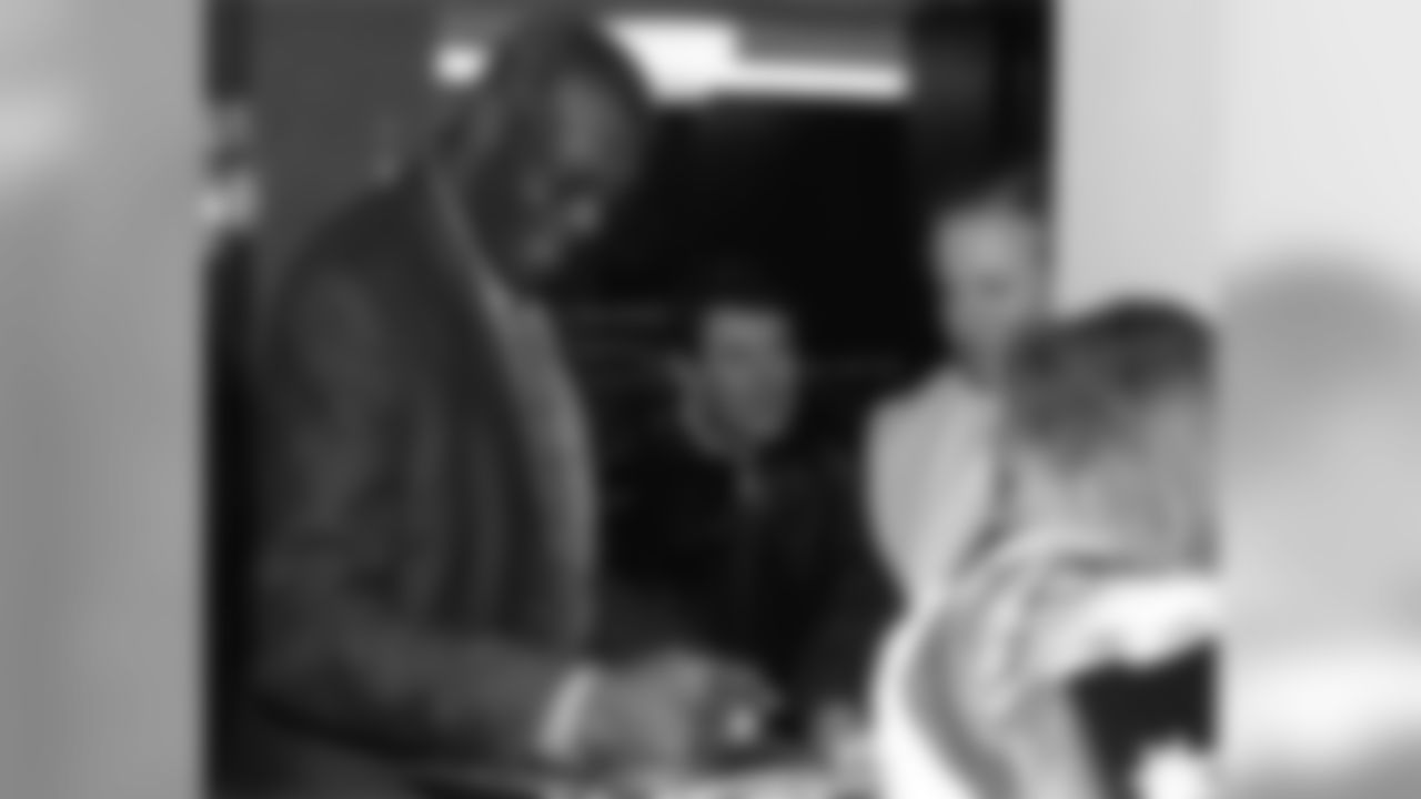 Former wide receiver Harold Carmichael and Eagles Radio play-by-play announcer Merrill Reese