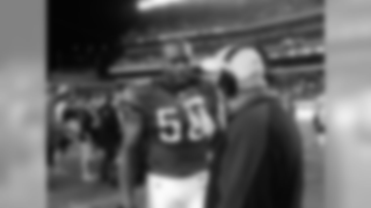 Eagles' LB Trent Cole is interviewed following the home win over the Bears.
