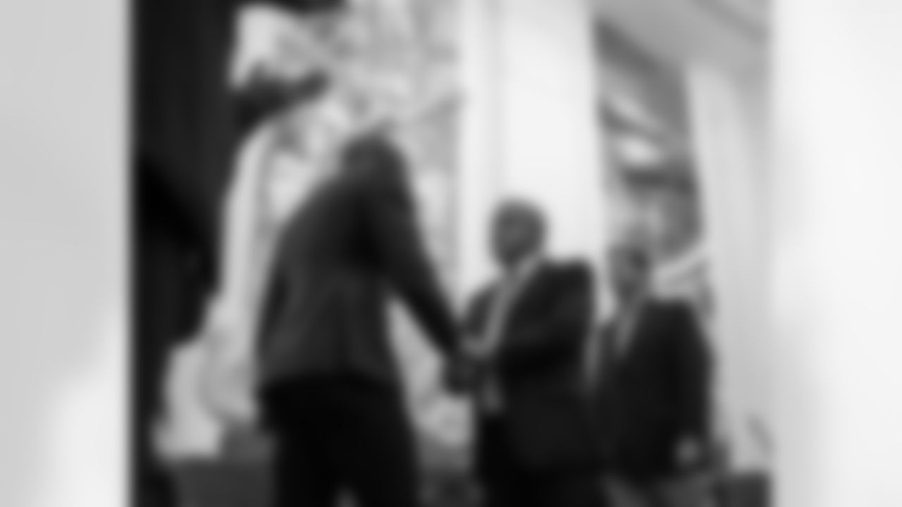 Malcolm Jenkins and Mayor Frank Moran