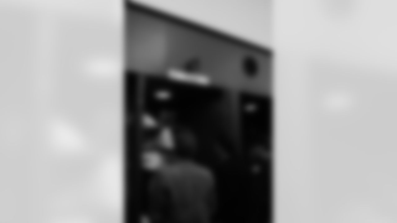 Checking out Nick Foles' locker