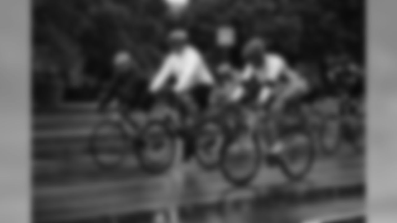 Cyclists during the Eagles Autism Challenge.