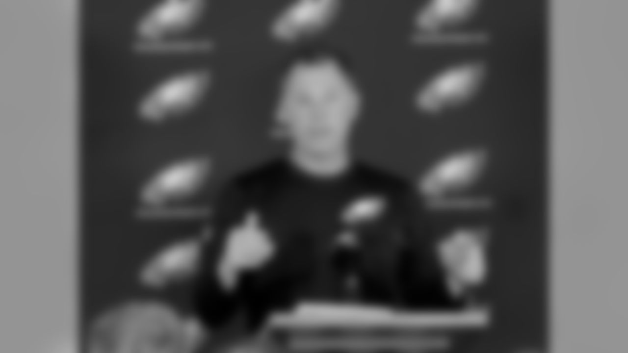 Offensive coordinator Pat Shurmur during his press conference