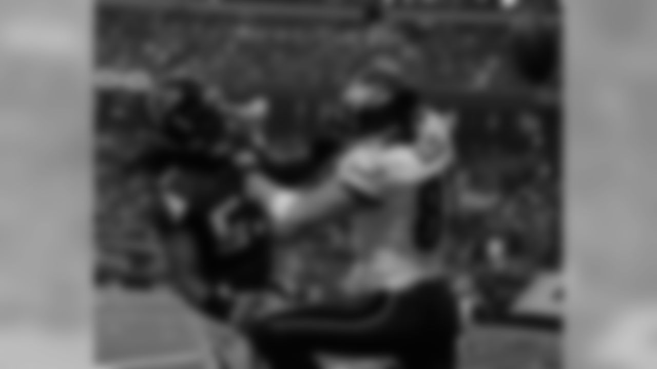 TE Brent Celek can't come down with the Donovan McNabb pass in the end zone