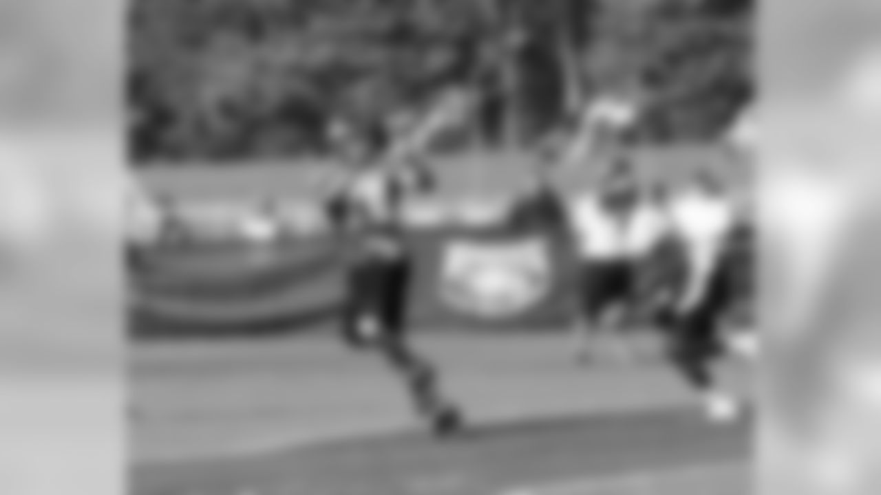 WR Michael Gasperson looks in a pass
