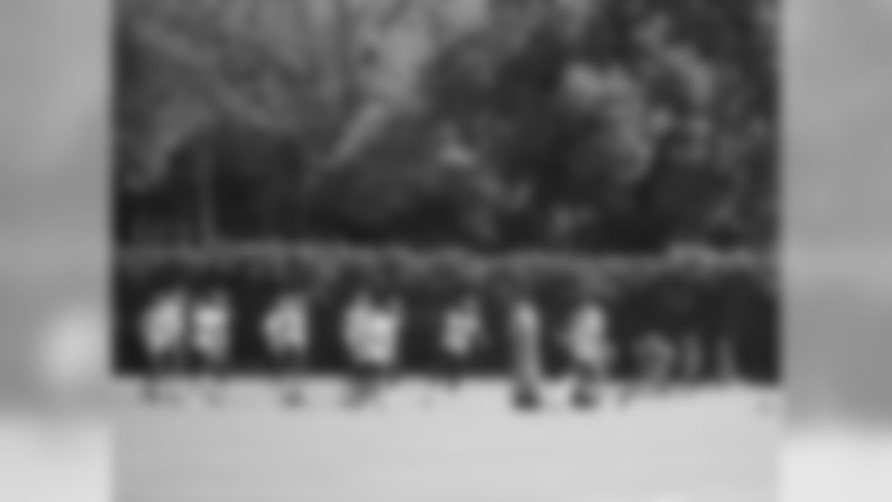 Defenders work on drills