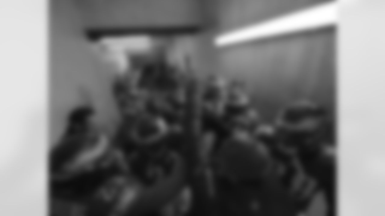 The Philadelphia Eagles in the tunnel before taking on the Chicago Bears on Sunday night at home.