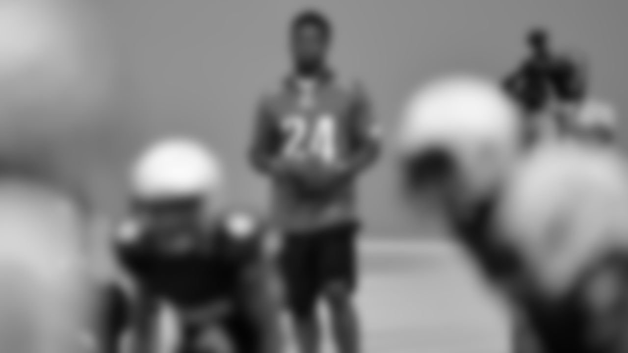 Coach Jordan Howard watched diligently from the sidelines.