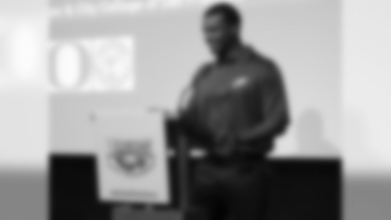 Assistant special teams coach Matt Harper talked about his road from junior college to NFL coach