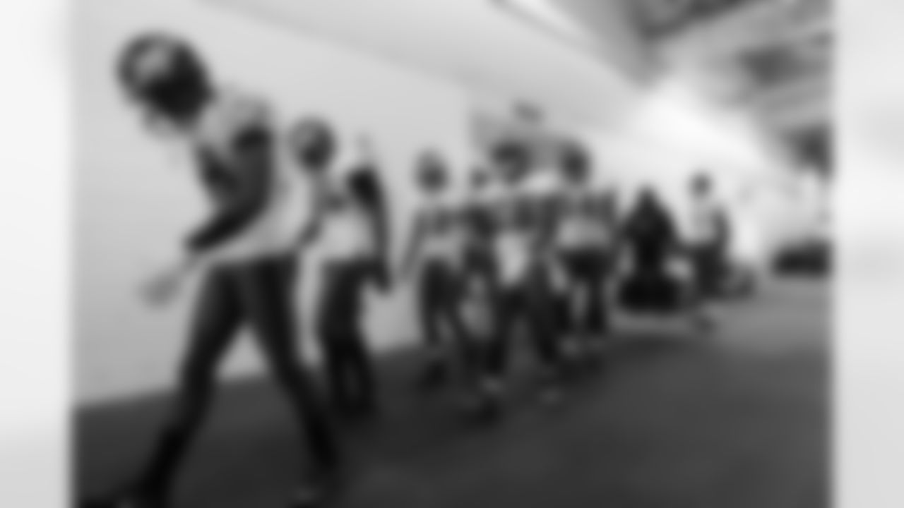 Eagles' players walk out of the locker room