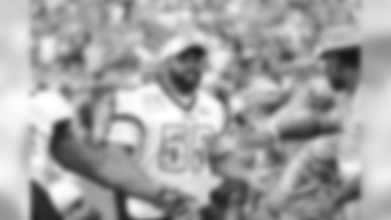 DE Brandon Graham during Military Appreciation Night