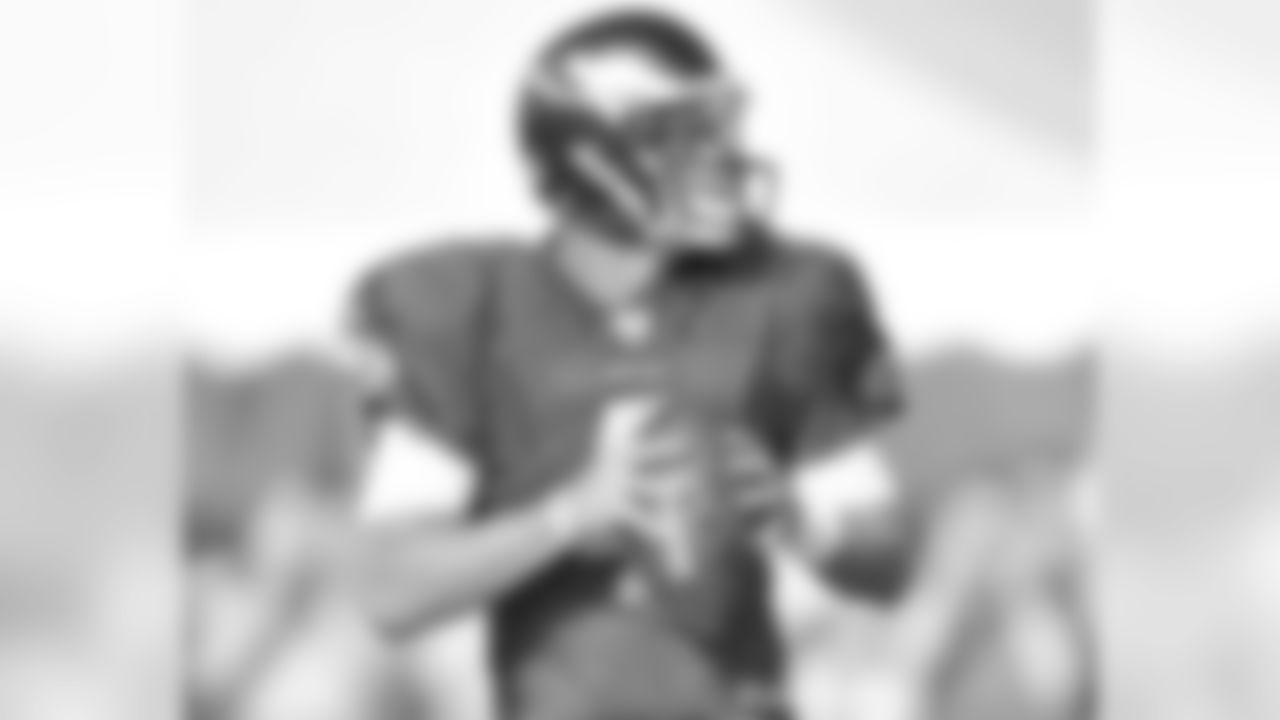 QB Kevin Kolb looks down field