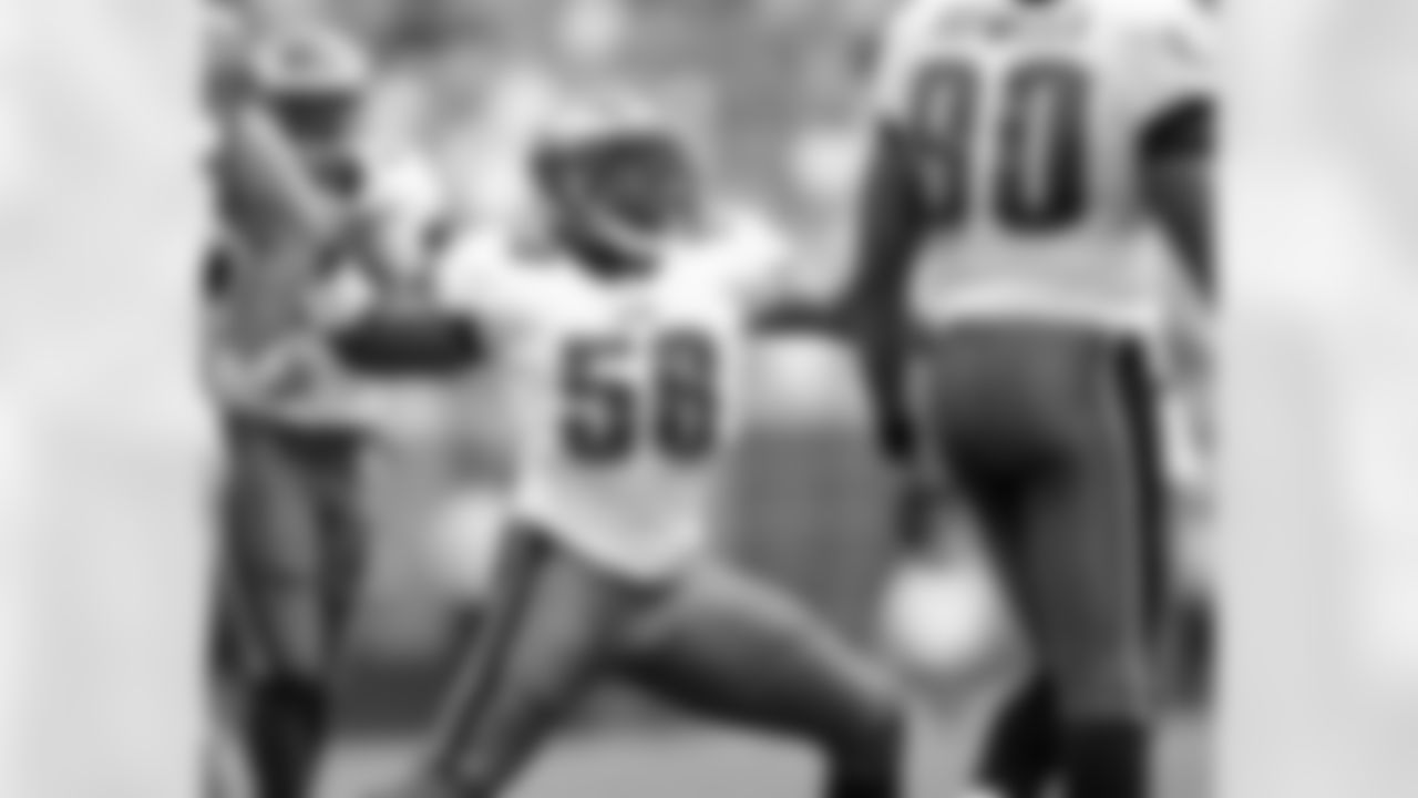 Trent Cole celebrates