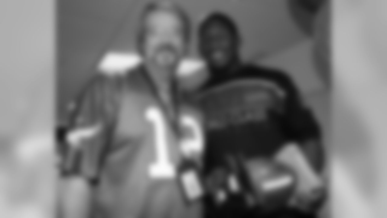 Teva employee scored an autographed football from LB Akeem Jordan