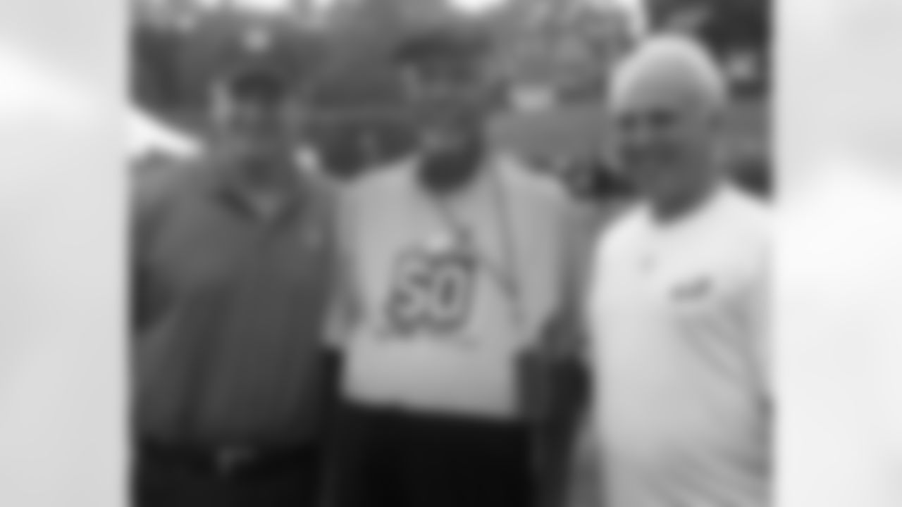 NFL Commissioner Roger Goodell, Eagle Joe Brown and Chairman/CEO Jeffrey Lurie