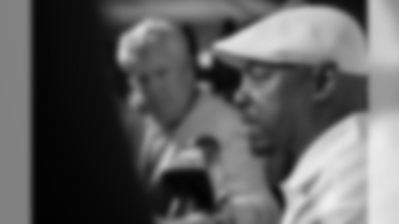Dawkins fields questions from the media in Canton, Ohio