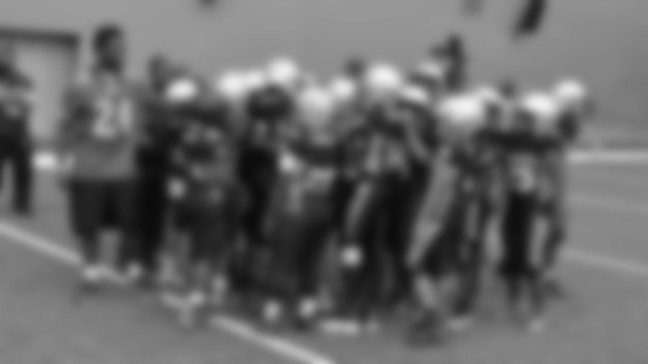 Jordan Howard and the Parkside Saints broke out of the huddle before the game.