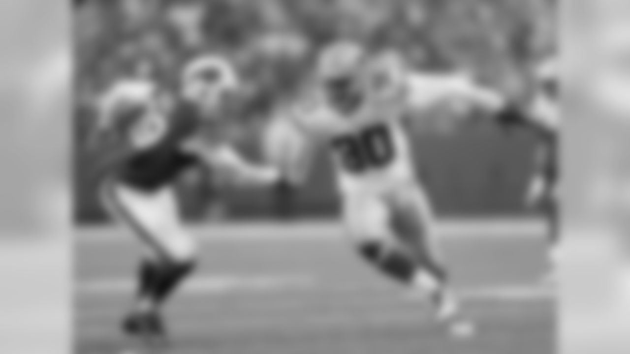 DE Demarcus Lawrence is in his third NFL season. Lawrence has eight career sacks and 64 tackles.