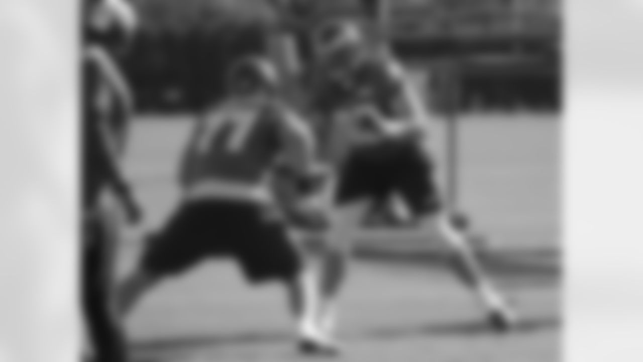 Tackles Kevin Graf and Lane Johnson