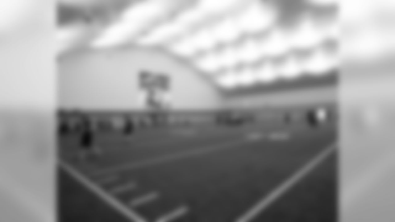 Sunday's final mini-camp workout was moved inside due to rain