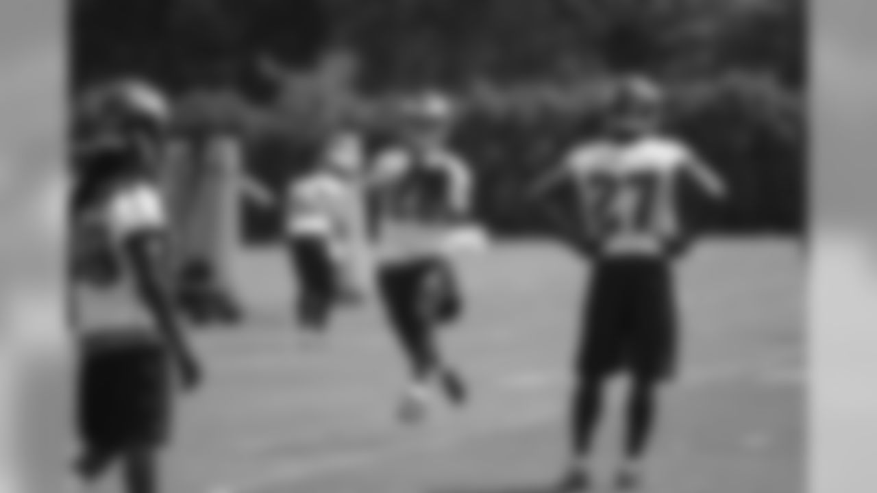 New addition S Brandan Bishop gets in a few reps