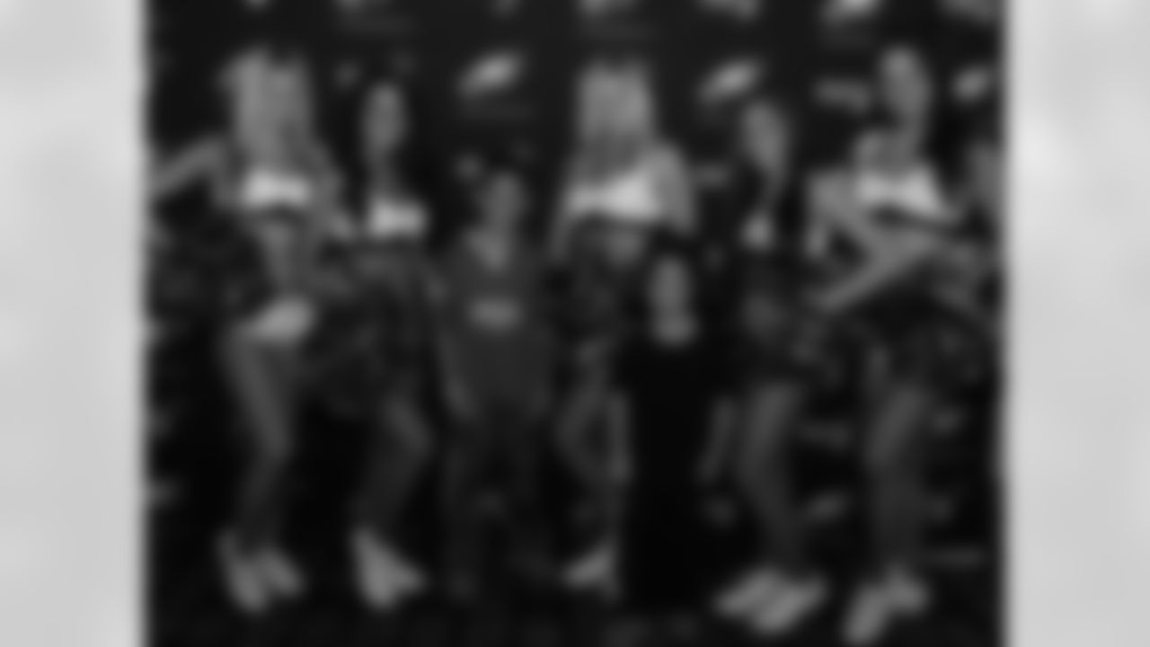 The Eagles Cheerleaders were on hand for photos and autographs