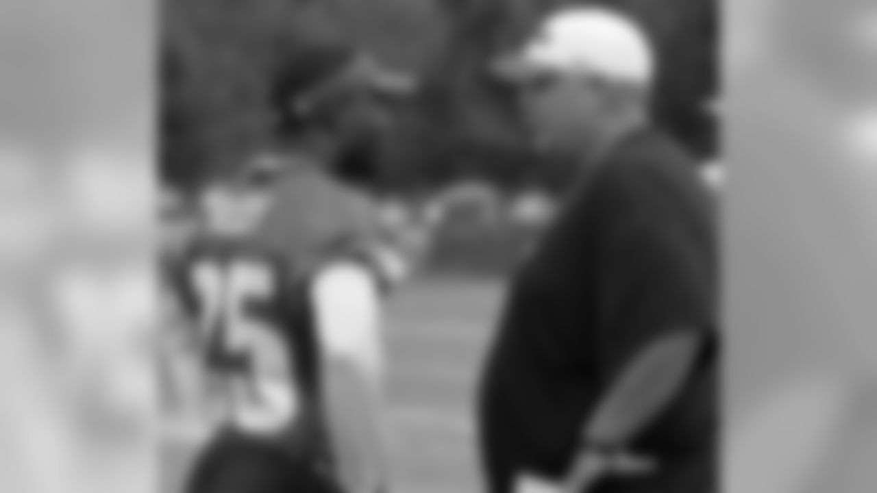 RB LeSean McCoy speaks with head coach Andy Reid