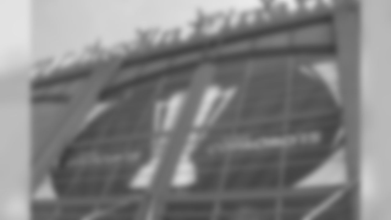 The windows of Lincoln Financial Field are decorated with Gold Cup beauty