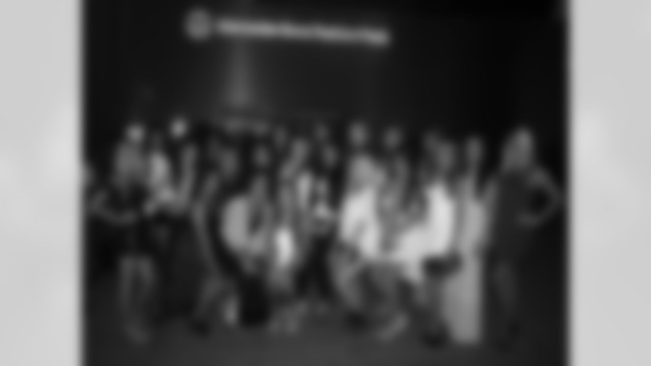 Cheerleaders at The Lincoln Center for NY Fashion Week.
