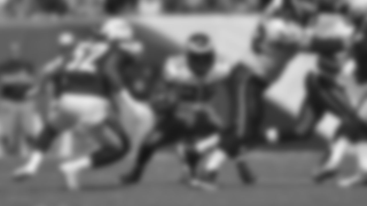 Eagles' running back LeSean McCoy rushes for a gain against the Chargers' defense.