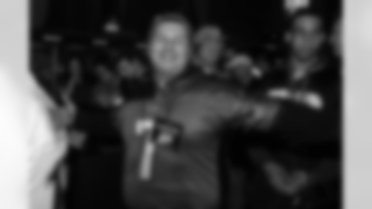 An Eagles fan shows his colors at Radio City Music Hall