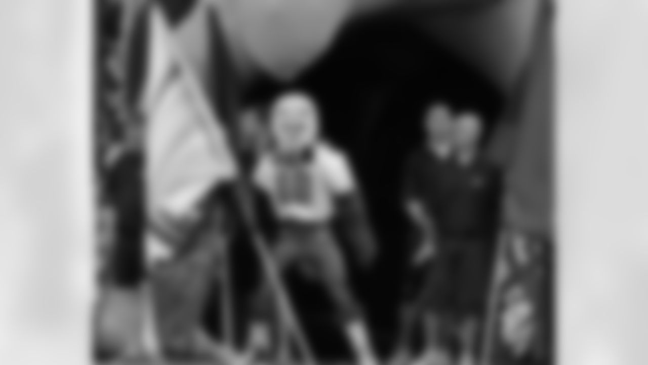 SWOOP prepares to come out of tunnel before pregame introductions.