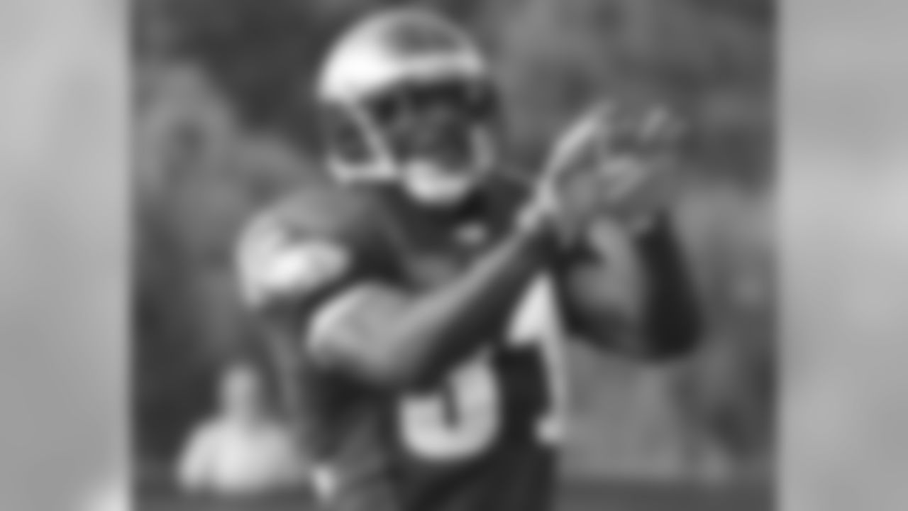 WR Jason Avant gets his hands ready to catch the football