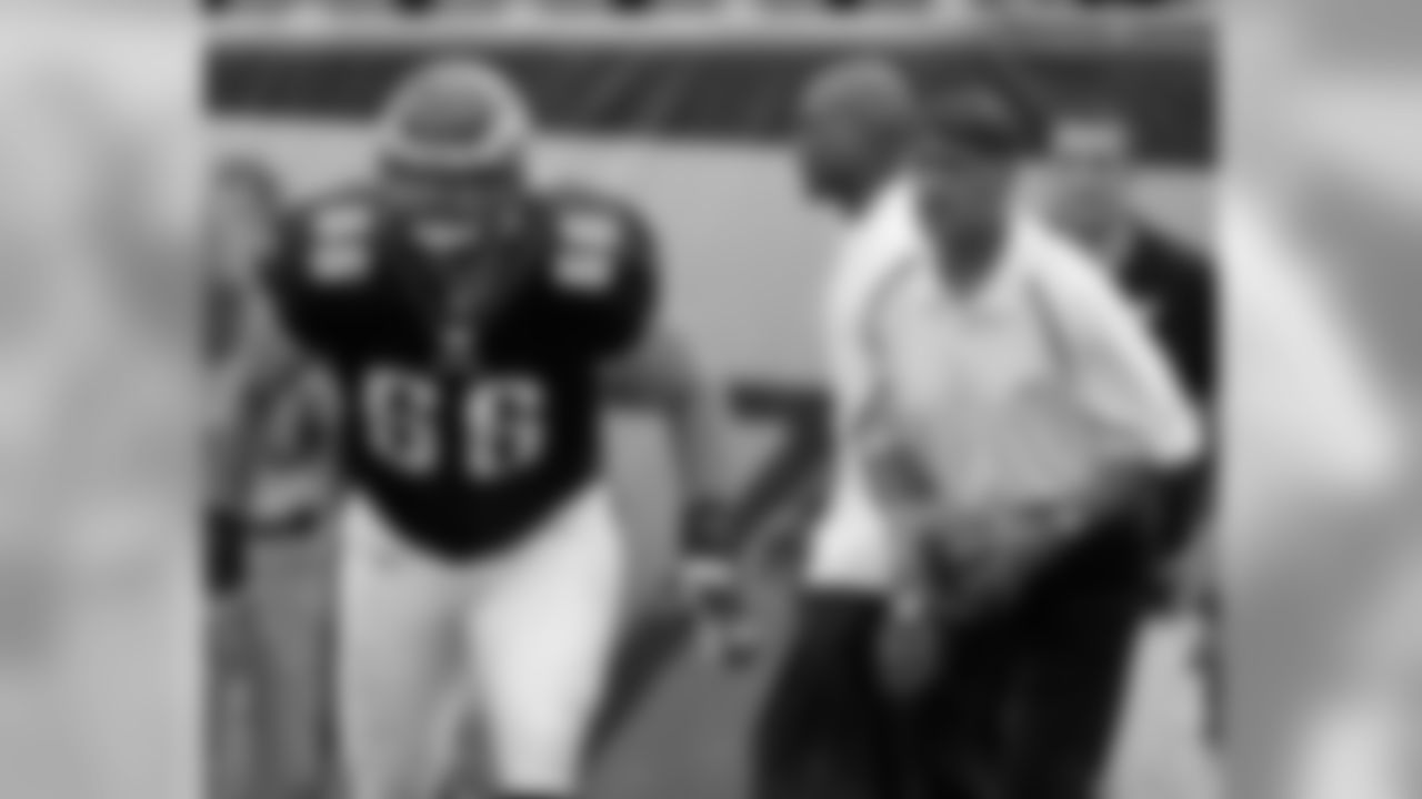 G/T Trey Darilek with offensive line coach Juan Castillo