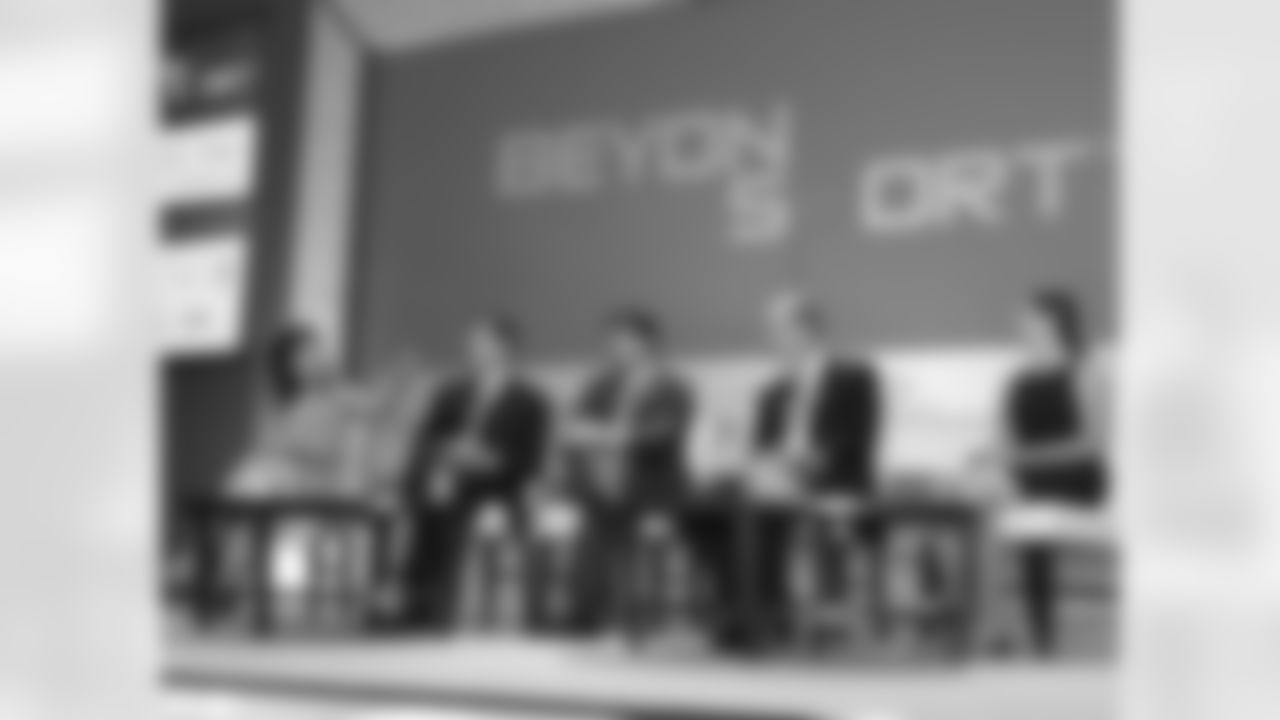 Christina Weiss Lurie, President of Eagles Youth Partnership, Eagles Social Responsibility, speaks on a panel at the Beyond Sport Summit.