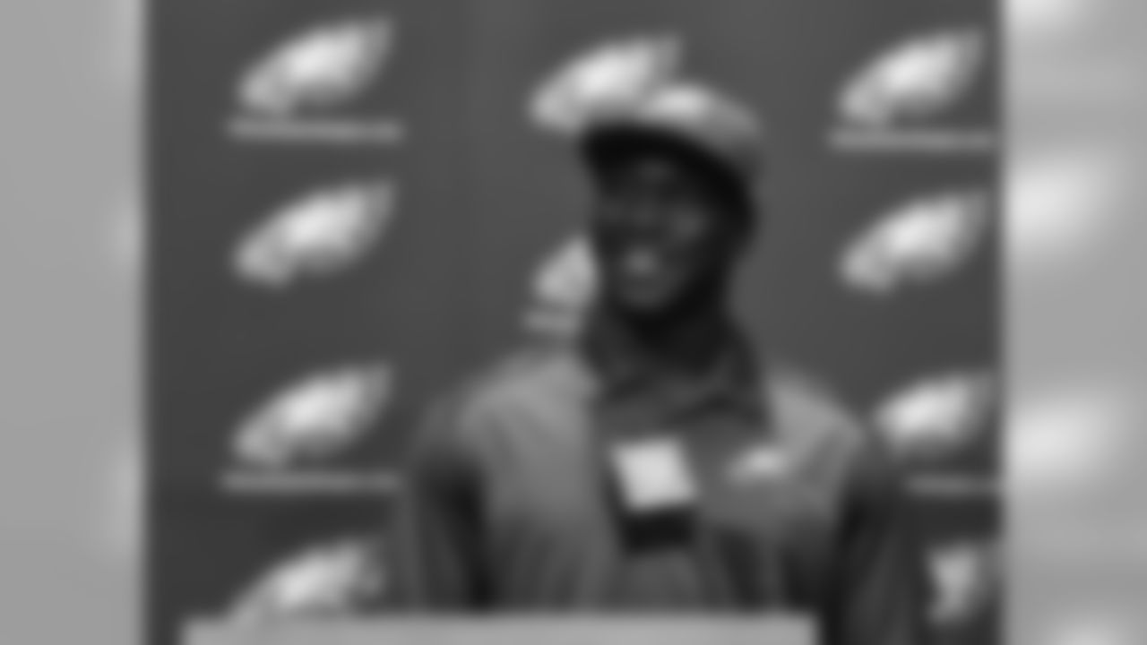 Agholor taking the podium in the NovaCare Complex for the first time