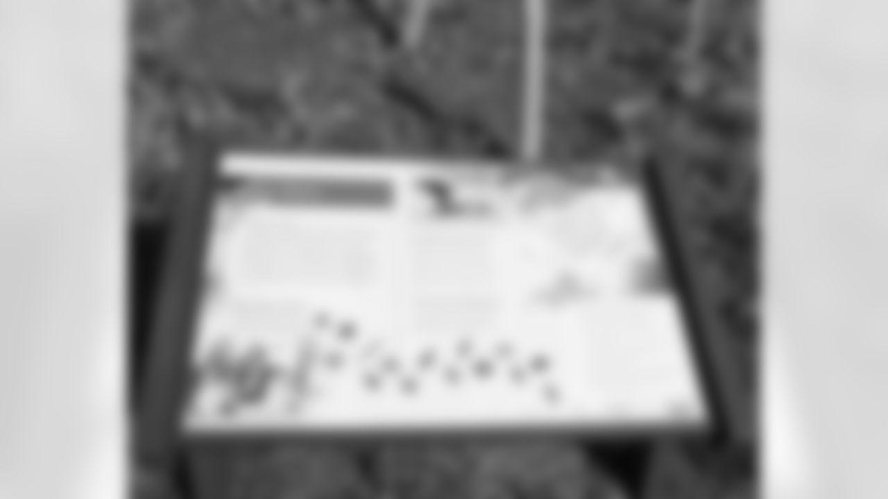 One of the signs posted around Eagles Forest to remind visitors of their impact on the environment