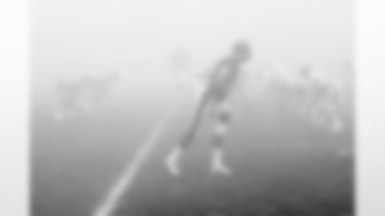 Once the fog rolled in it was difficult to see anything on the playing field