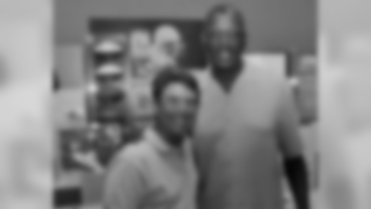 Merrill Reese and Harold Carmichael at the Pro Football Hall of Fame