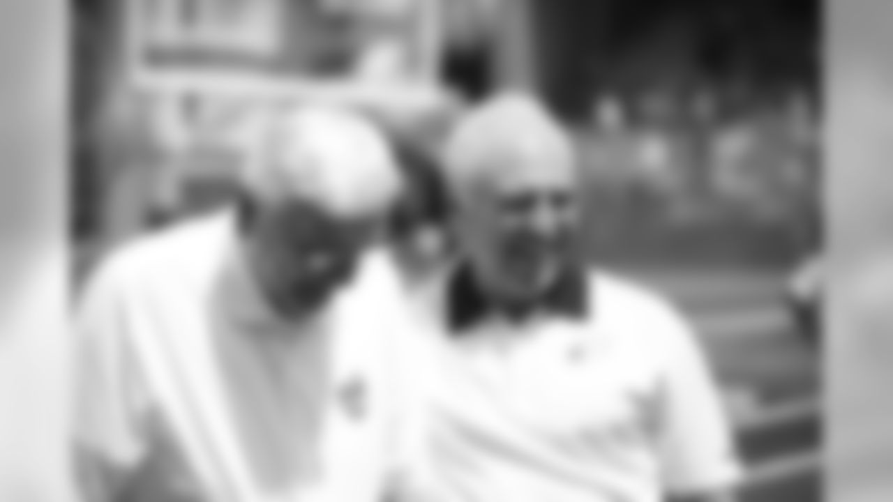 Bednarik alongside Eagles Chairman and CEO Jeffrey Lurie at Eagles Training Camp in 2014