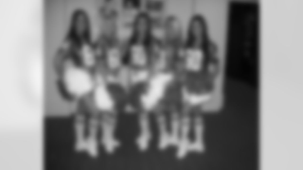 Amy, Laura, Krystle, Tiffany, and Alicia take a quick picture in their 1960's throwback uniforms
