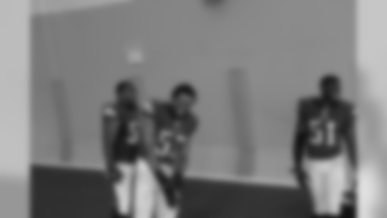 Brandon Graham, Najee Goode and Emmanuel Acho had a great time waiting for their turns