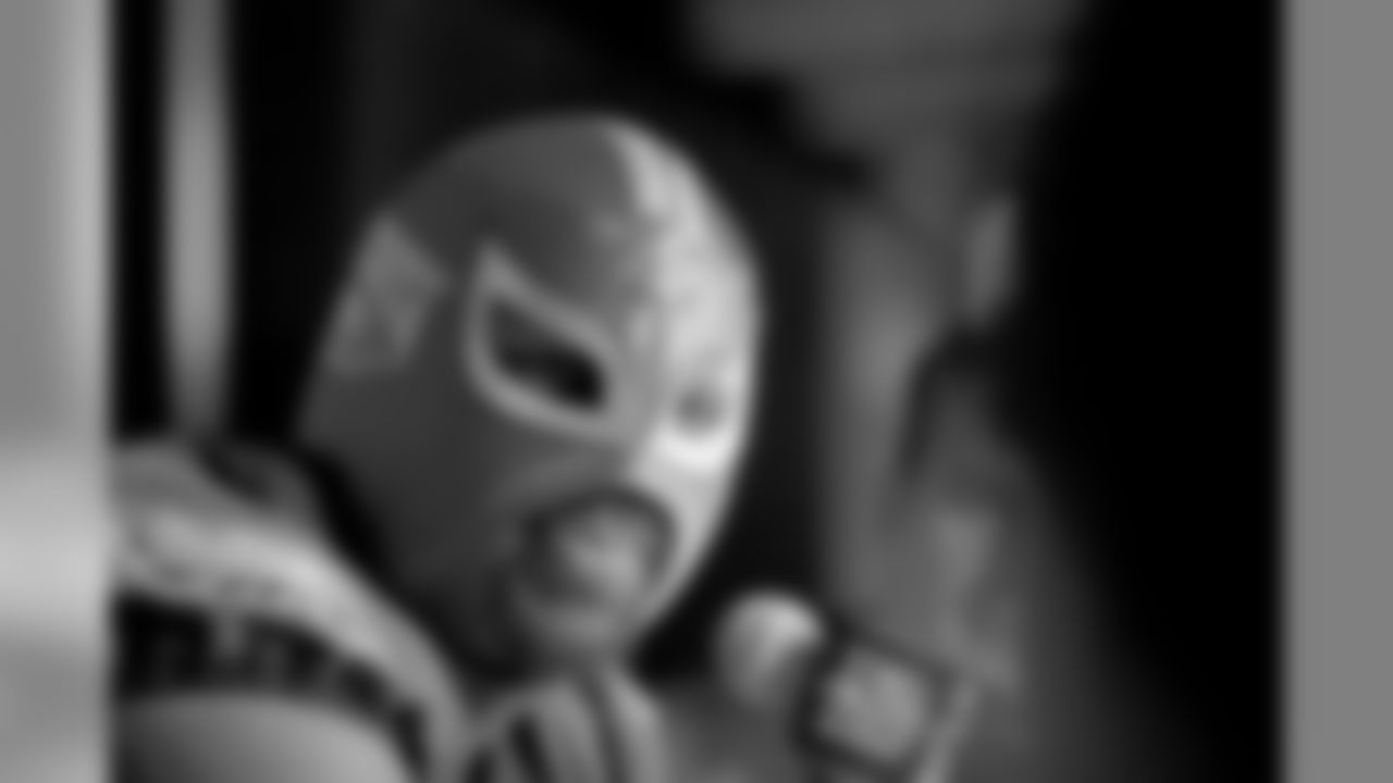 DT Fletcher Cox wearing a luchador mask.