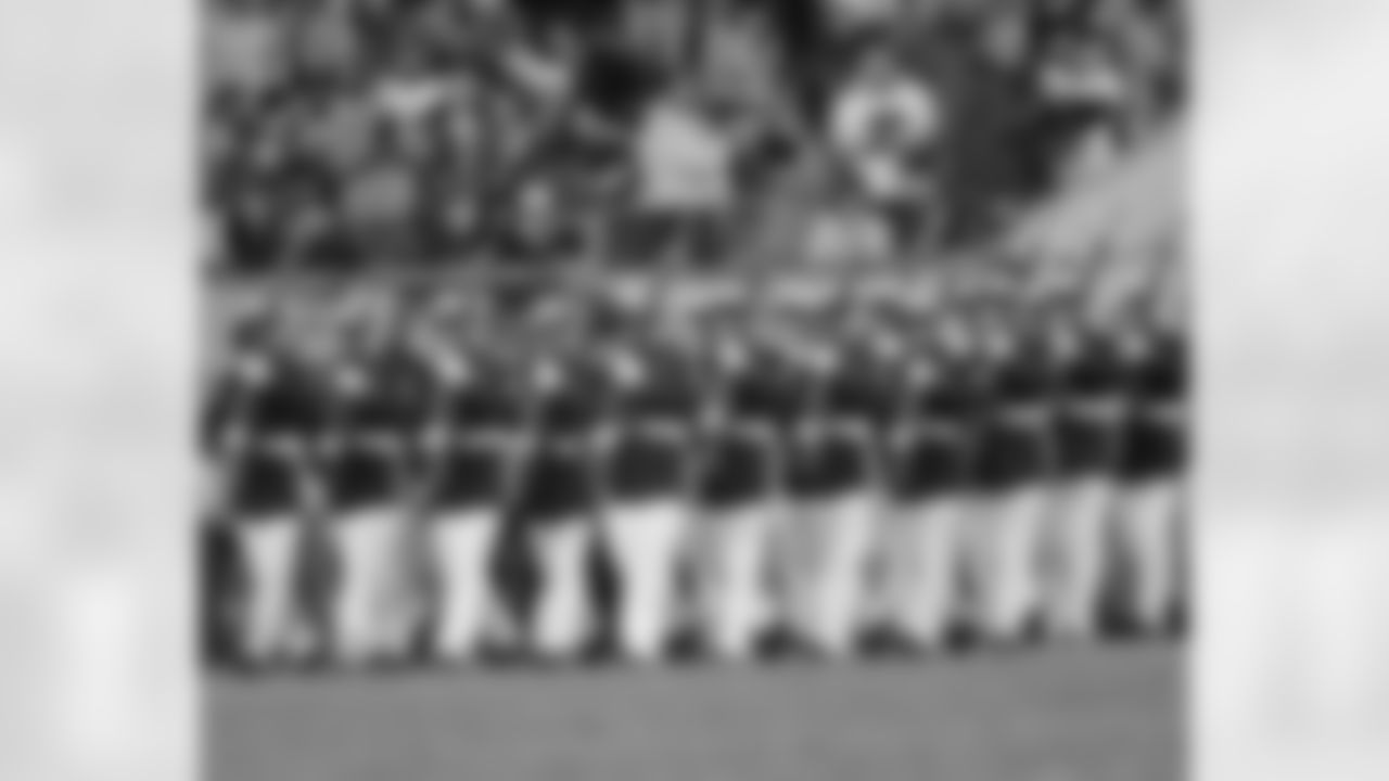 Sunday's halftime featured a performance by the United States Marine Silent Drill Platoon