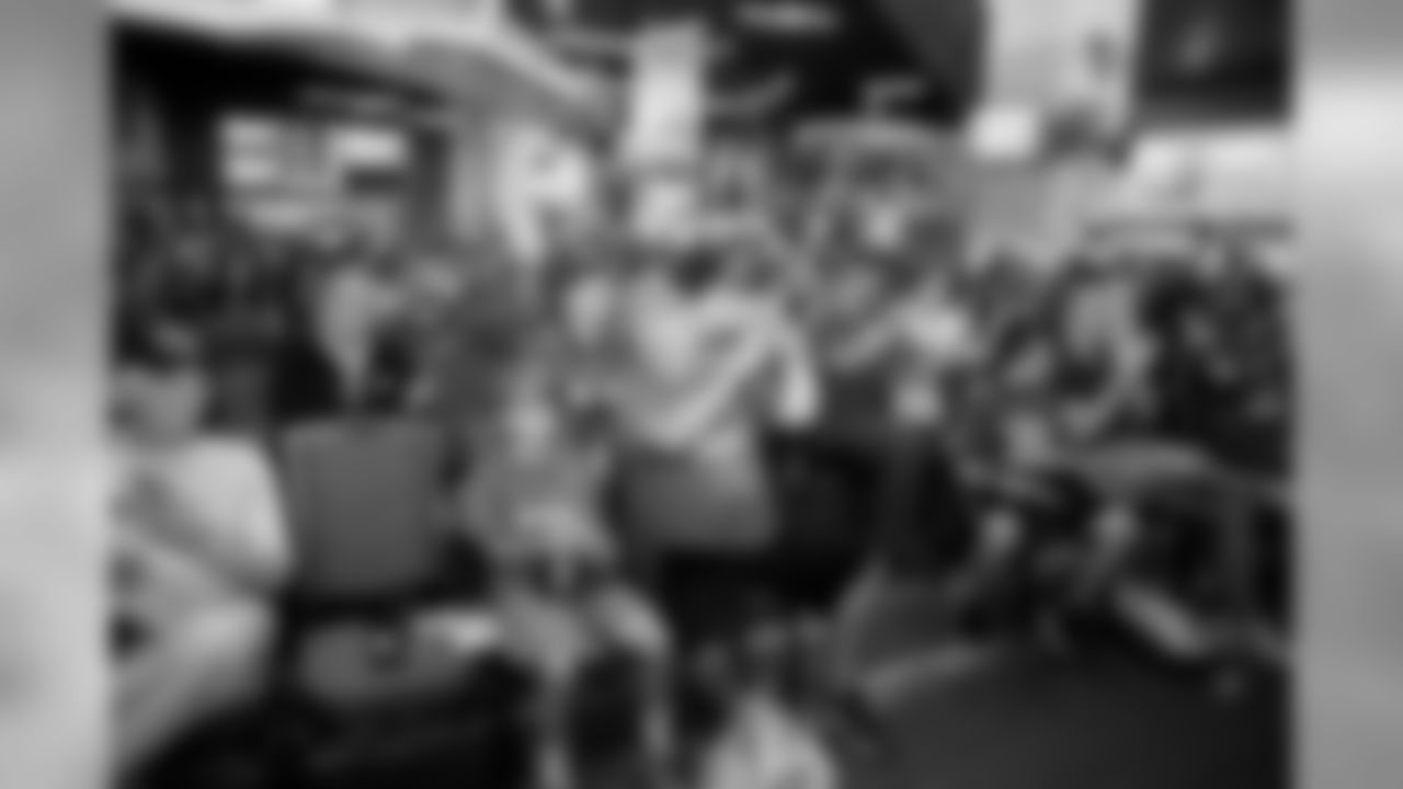 Fans sitting front row at the Spotlight Forum.